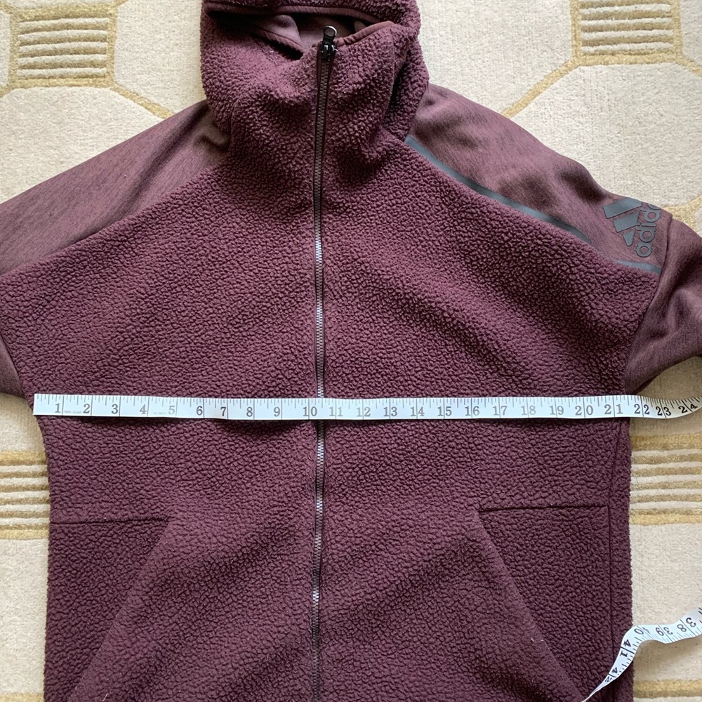 Adidas Full-Zip Hooded Pile Fleece - Picture 9 of 11